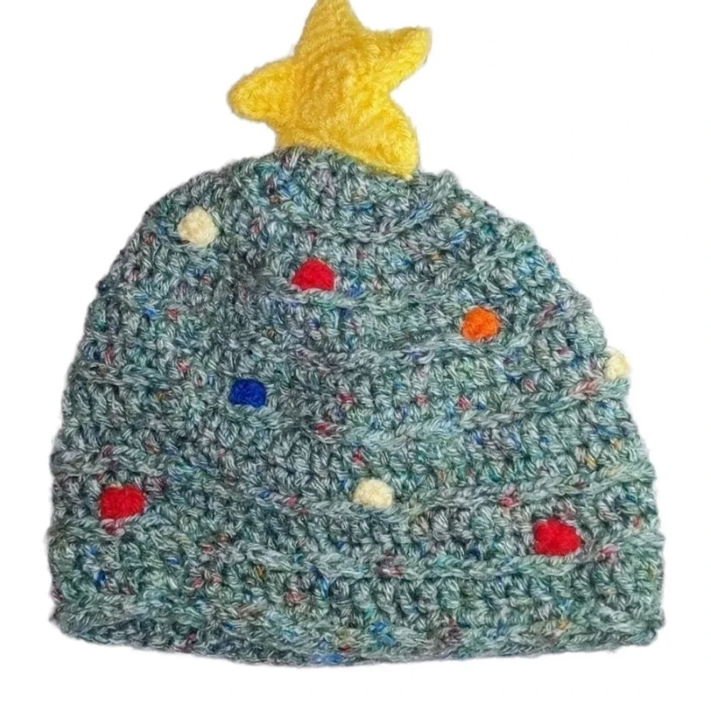 Holiday ‎ Handknitted Youth Xmas Hat holiday cute